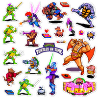 Image 1 of Teenage Mutant Ninja Turtles: Turtles in Time Arcade Sticker/Magnet Sets (25 Pieces)