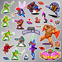 Image 2 of Teenage Mutant Ninja Turtles: Turtles in Time Arcade Sticker/Magnet Sets (25 Pieces)