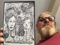 Image 2 of ORIGINAL 5x7 ink on multi-media paper, 'The Panic Started Earlier'