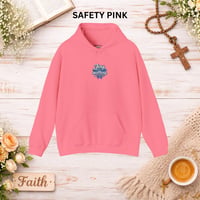 Image 3 of Joy Comes In The Morning Hoodie — Floral Blue Cluster Graphic Sweatshirt