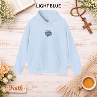 Image 5 of Joy Comes In The Morning Hoodie — Floral Blue Cluster Graphic Sweatshirt