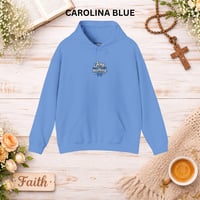 Image 6 of Joy Comes In The Morning Hoodie — Floral Blue Cluster Graphic Sweatshirt