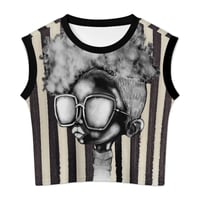 Image 1 of BGM STRIPE KNIT CROP TANK