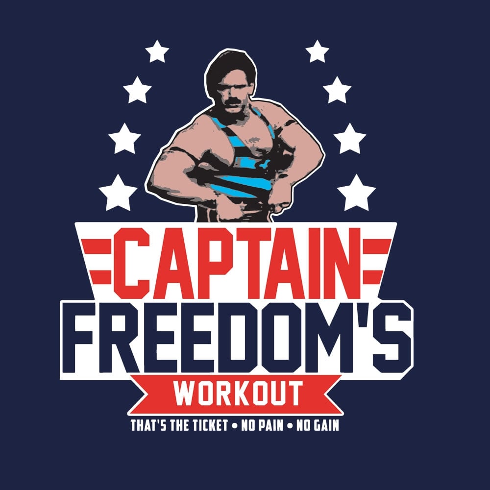 Image of Captain Freedom's Running Man T-shirt