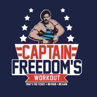 Image 2 of Captain Freedom's Running Man T-shirt