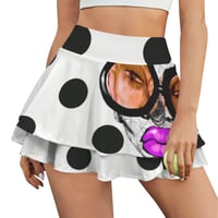 Image 1 of SIGNATURE polka dot skort
