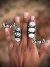 3 stone White Buffalo ring 