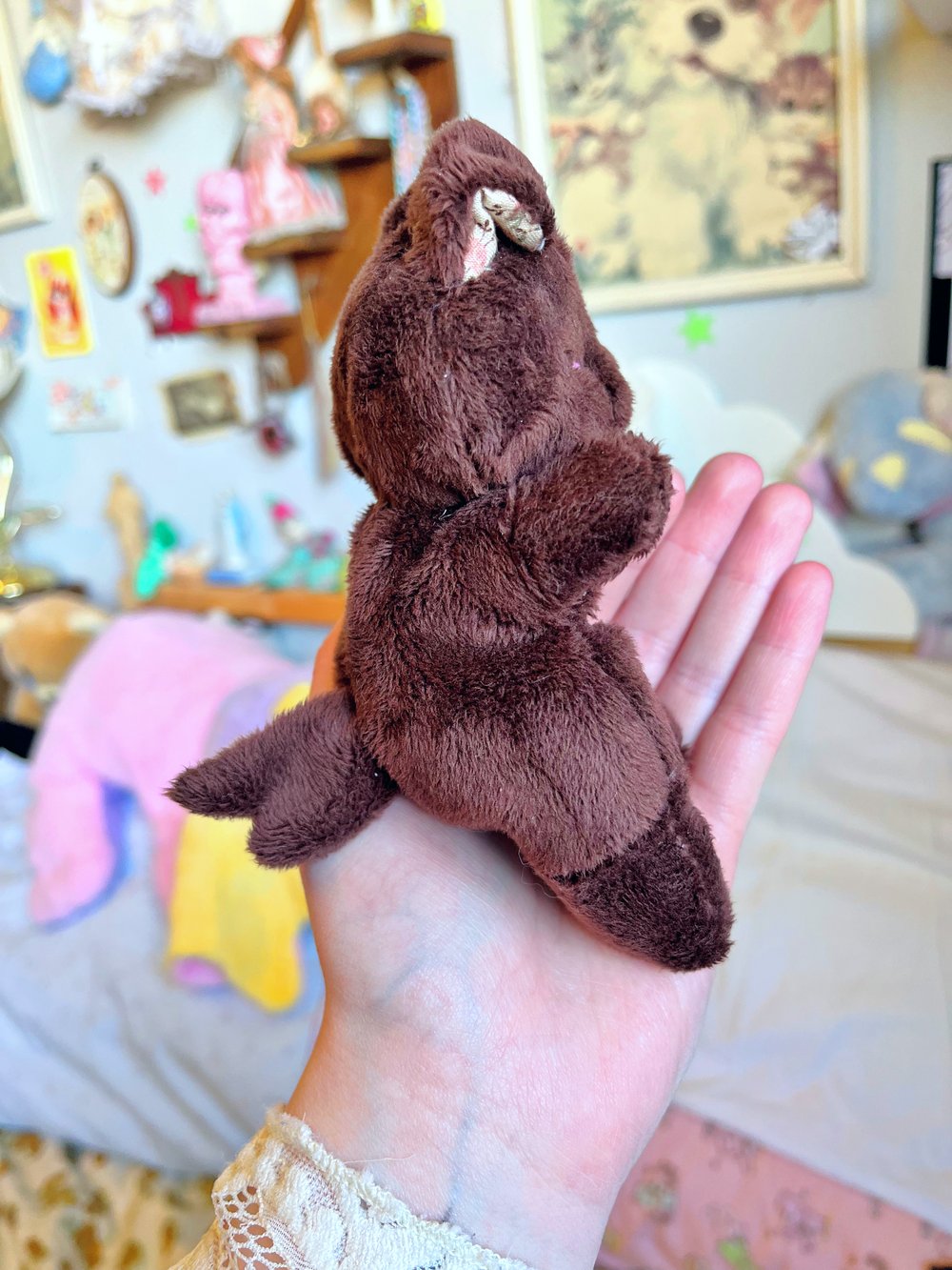 Image of Hugg-A-Me Babey! Brown normie baby with pink eye :(