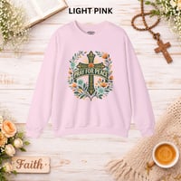 Image 3 of Pray for Peace Crewneck Sweatshirt — Inspirational Peace Prayer Sweatshirt