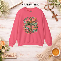 Image 4 of Pray for Peace Crewneck Sweatshirt — Inspirational Peace Prayer Sweatshirt