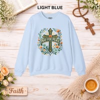 Image 5 of Pray for Peace Crewneck Sweatshirt — Inspirational Peace Prayer Sweatshirt