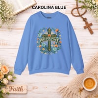 Image 6 of Pray for Peace Crewneck Sweatshirt — Inspirational Peace Prayer Sweatshirt