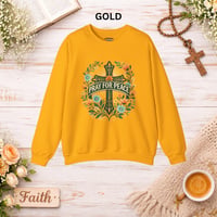 Image 7 of Pray for Peace Crewneck Sweatshirt — Inspirational Peace Prayer Sweatshirt