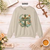 Image 8 of Pray for Peace Crewneck Sweatshirt — Inspirational Peace Prayer Sweatshirt