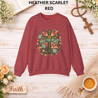 Image 9 of Pray for Peace Crewneck Sweatshirt — Inspirational Peace Prayer Sweatshirt