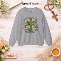 Image 10 of Pray for Peace Crewneck Sweatshirt — Inspirational Peace Prayer Sweatshirt