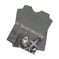 Image 2 of One Nation Under God T-Shirt - Jesus & American Flag 250 Years of Freedom (1776-2026)