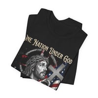 Image 4 of One Nation Under God T-Shirt - Jesus & American Flag 250 Years of Freedom (1776-2026)