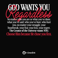 Image 2 of God wants you REGARDLESS
