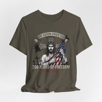 Image 7 of Patriotic 'One Nation Under God' Tee — 250 Years of Freedom 1776-2026