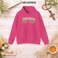 Image 3 of Purpose Driven Hoodie - "Purposed to Greatness" Floral Retro Graphic Sweatshirt