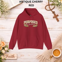 Image 8 of Purpose Driven Hoodie - "Purposed to Greatness" Floral Retro Graphic Sweatshirt