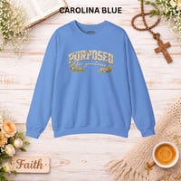 Image 5 of Purposeful for Greatness Floral Crewneck Sweatshirt — Inspirational Graphic Sweatshirt