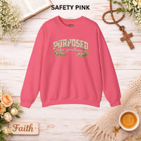 Image 6 of Purposeful for Greatness Floral Crewneck Sweatshirt — Inspirational Graphic Sweatshirt
