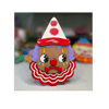 Morenito Clowncito Red Collar Wood Piece  - 5" inches 