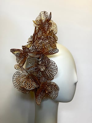 Image of Gold orchid headpiece #2 