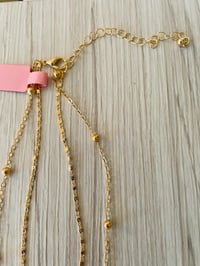 Image 3 of Bunny and carrot layered gold plated necklace