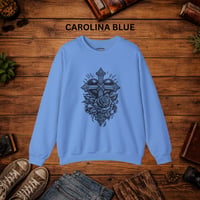 Image 4 of Cross & Roses Linocut — Men's Crewneck Sweatshirt
