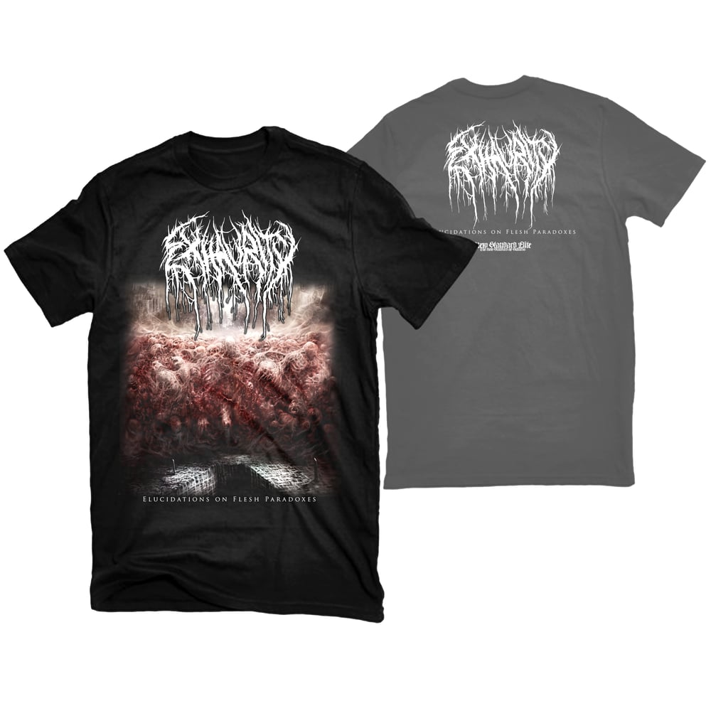 Image of EXHAURITY "ELUCIDATIONS ON FLESH PARADOXES"  T-SHIRT