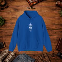 Image 3 of Faith Hope Love Hoodie — Christian Inspirational Pullover