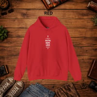 Image 7 of Faith Hope Love Hoodie — Christian Inspirational Pullover