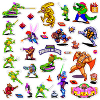 Image 1 of Teenage Mutant Ninja Turtles: Turtles in Time Arcade Sticker/Magnet Sets (35 Pieces)