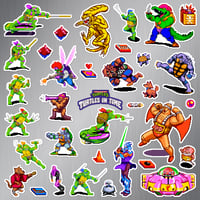 Image 2 of Teenage Mutant Ninja Turtles: Turtles in Time Arcade Sticker/Magnet Sets (35 Pieces)
