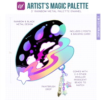 Image 2 of ffxiv pictomancer enamel pin