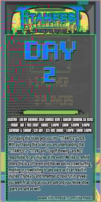 TITANFEST DAY 2 TICKET SATURDAY, 09/06/26 (ONLY)