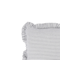 Image 2 of Provincial Frill Ticking Cushion
