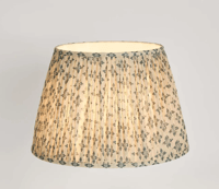 Image 2 of Blue Fleur Linen Drum Shade - XL