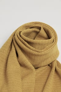 Image 3 of baby alpaca fine scarf - honey