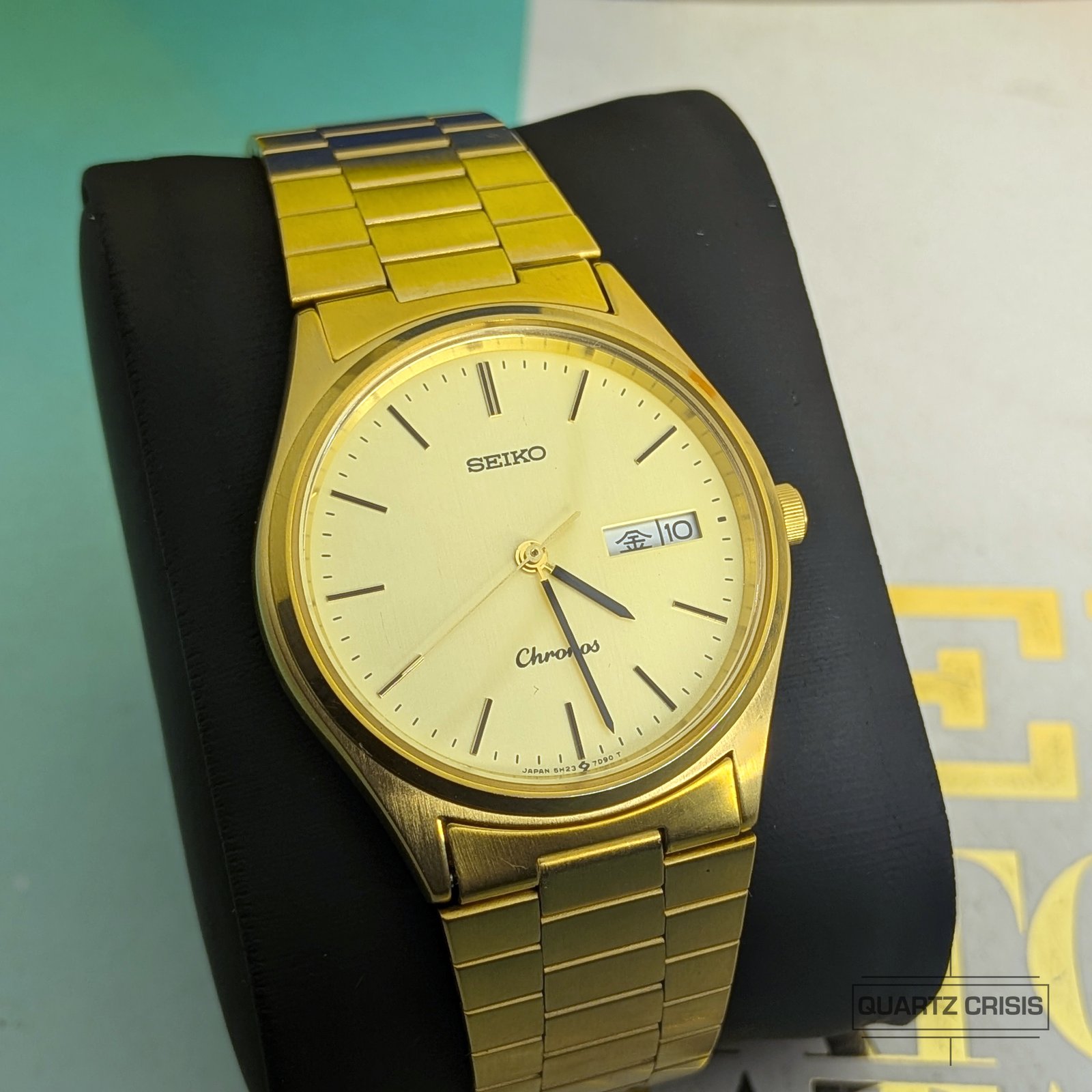 SEIKO Chronos クロノス 5H23-7040 クォーツ 腕時計 1988 Seiko Chronos Quartz Gold Day-Date (5H23-7040) | Quartz