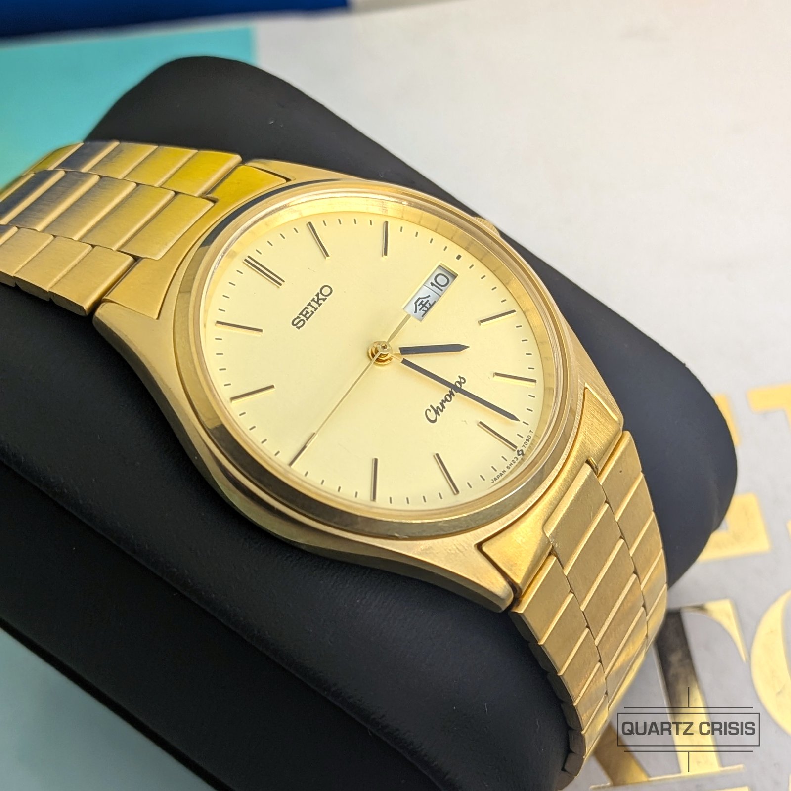 SEIKO Chronos クロノス 5H23-7040 クォーツ 腕時計 1988 Seiko Chronos Quartz Gold Day-Date (5H23-7040) | Quartz