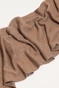 Image 4 of set of two baby alpaca fine scarfs - honey