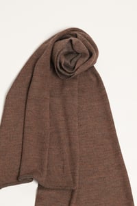 Image 3 of baby alpaca extra fine scarf - clay red