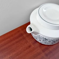 Image 3 of Arabia Finland Krokus Black and White Teapot