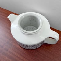 Image 4 of Arabia Finland Krokus Black and White Teapot