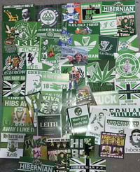 Pack of 47 Mixed Hibs, Hibernian Football/Ultras Stickers.