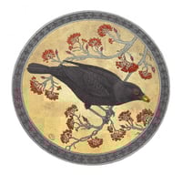 JENNIFER MILES - 'BLACKBIRD & ROWAN' - ORIGINAL PAINTING